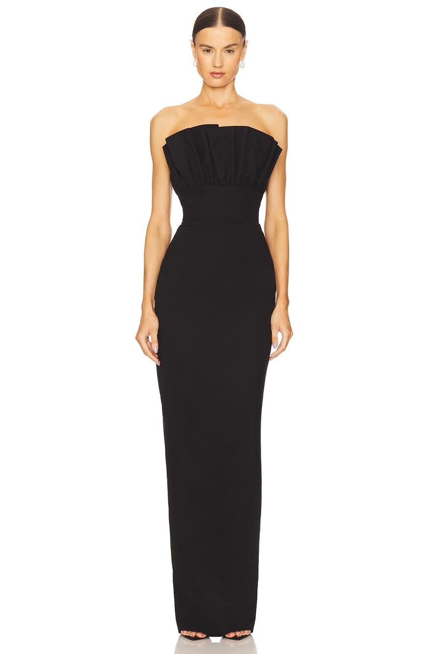 SAU LEE Noah Gown in Black